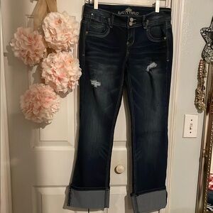 Almost Famous Blue Boyfriend Jeans Classic Style
